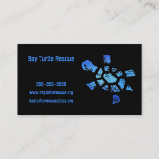 Carte De Visite Délivrance de tortue de l'eau bleue