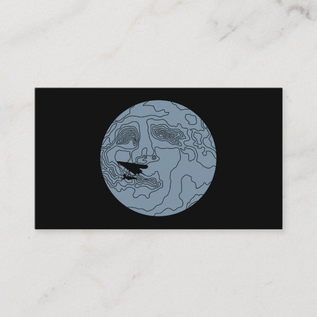 Carte De Visite deltaplane au clair de lune (Devant)