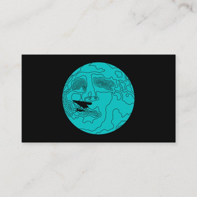 Carte De Visite deltaplane au clair de lune (Devant)