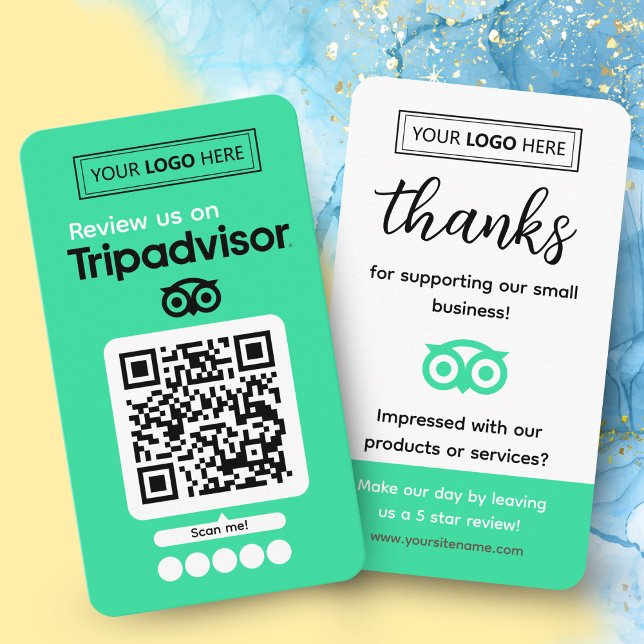 Carte De Visite Demande d'avis Tripadvisor (5 star review tripadvisor)