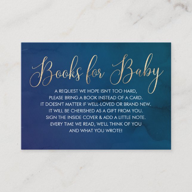Carte De Visite Demande de carnet de baby showers (Devant)
