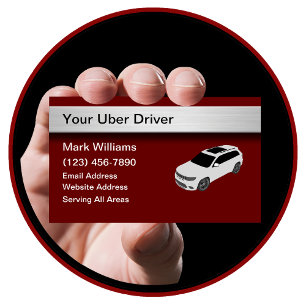 Carte De Visite Demande de course cool simple pour chauffeur Uber