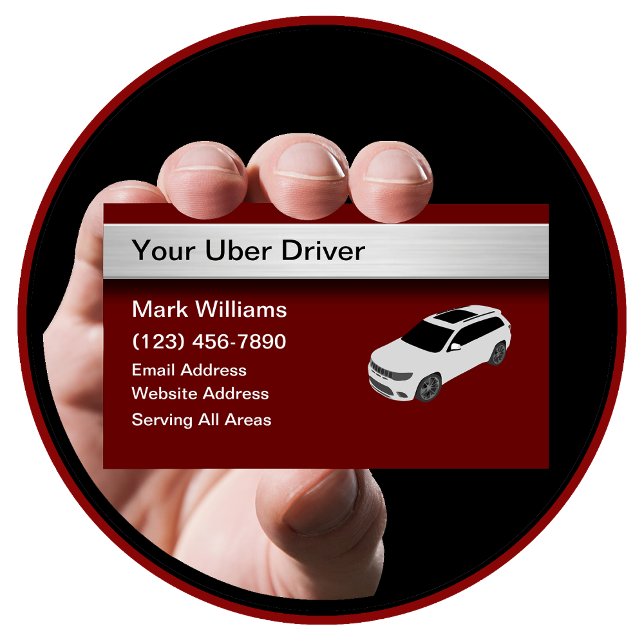 Carte De Visite Demande de course cool simple pour chauffeur Uber (Créateur téléchargé)