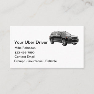 Carte De Visite Demande de course simple et élégante pour chauffeu