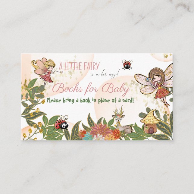 Carte De Visite Demande de livre de Ladybug fairy enchantée Whimsi (Devant)