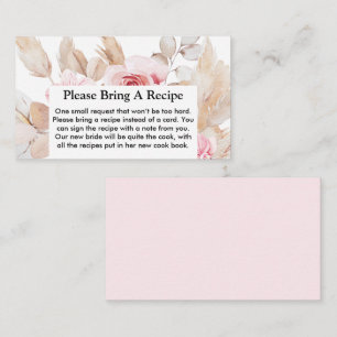 Carte De Visite Demande de recette de Fête des mariées de laiton d