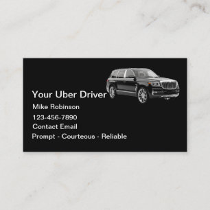 Carte De Visite Demande de trajet de chauffeur Uber Simple et Clas