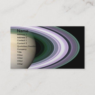 Carte De Visite Démêler les anneaux de Saturne