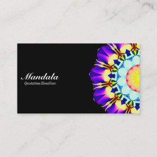 Carte De Visite Demi Mandala 070714 - Noir