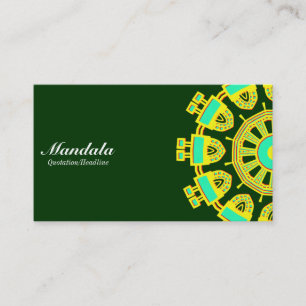 Carte De Visite Demi Mandala 110714(1) - Vert foncé