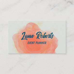 Carte de visite d'encre d'alcool à étincelles d'or