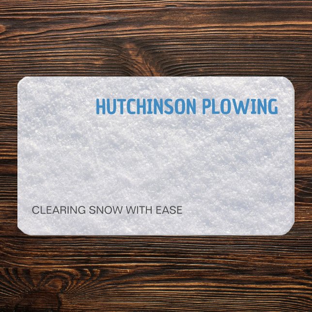 Carte De Visite Déneigement (Snow Plowing Business Cards)