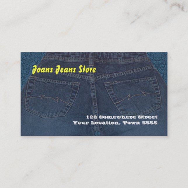 Carte de visite Denim Jeans (Devant)