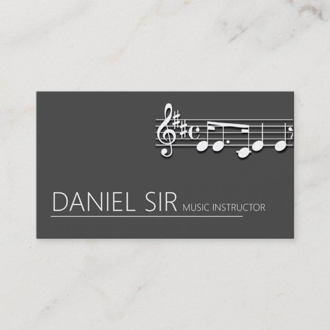Carte de visite d'enseignant de musique profession (Devant)