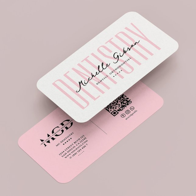 Carte De Visite Dentaire esthétique Pastel rose Cosmétique Dentist (Dental Aesthetic Pastel Pink Cosmetic Dentist Business Card
☆★
☆★
☆★
☆★
☆★
4.8 out of 5 stars rating)