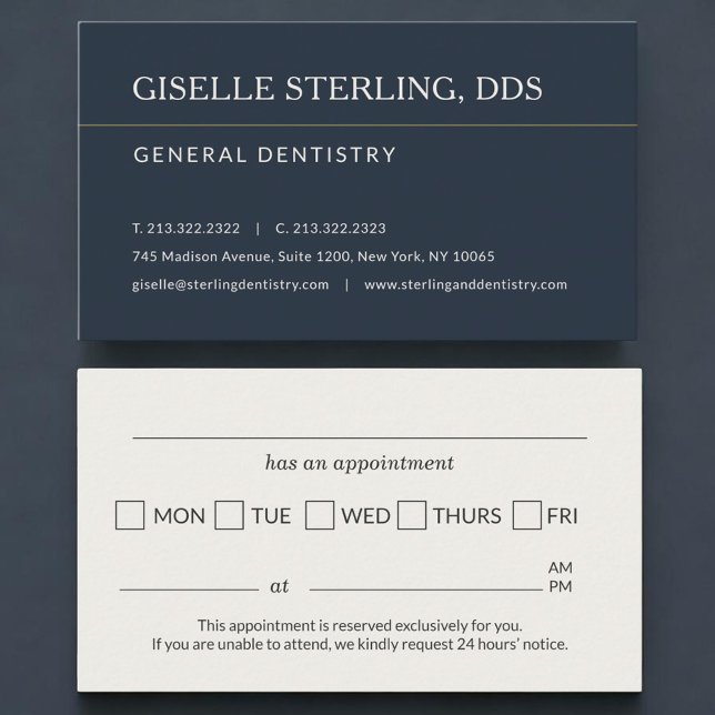 Carte De Visite Dental Dentistry Office Appointment Reminder (Créateur téléchargé)
