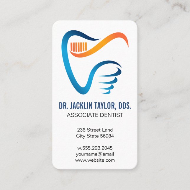 Carte De Visite Dental Logo | Dentistry Professional (Devant)