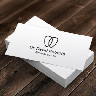 Carte De Visite Dental Minimalist Tooth Logo Dentist