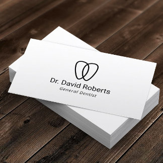 Carte De Visite Dental Minimalist Tooth Logo Dentist