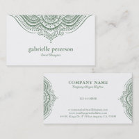 Dentelle vert olive Paisley Mandala