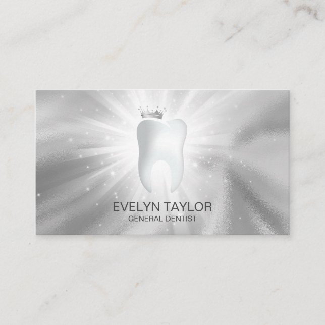 Carte De Visite Dentist Dental Clinique dents blanchissant Smile C (Devant)