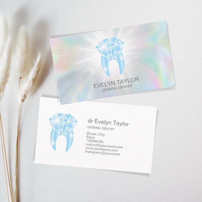 Carte De Visite Dentist Dental Clinique dents blanchissant Smile C (Créateur téléchargé)