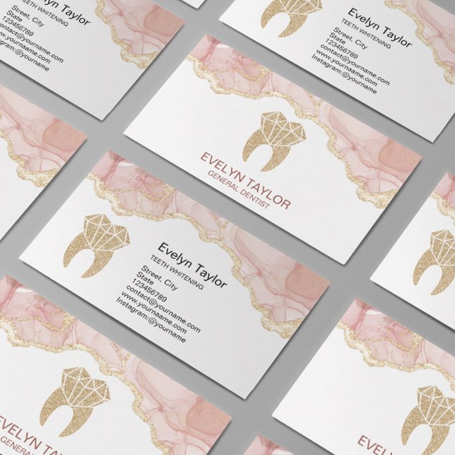 Carte De Visite Dentist Dental Clinique dents Blanchissement Smile (Créateur téléchargé)