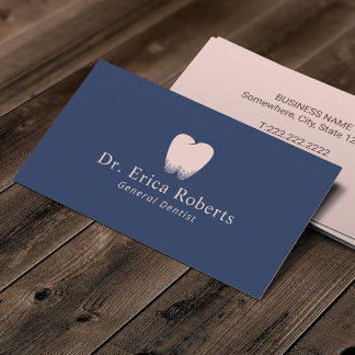 Carte De Visite Dentist dentiste dentition Logo Marine bleu bleu r