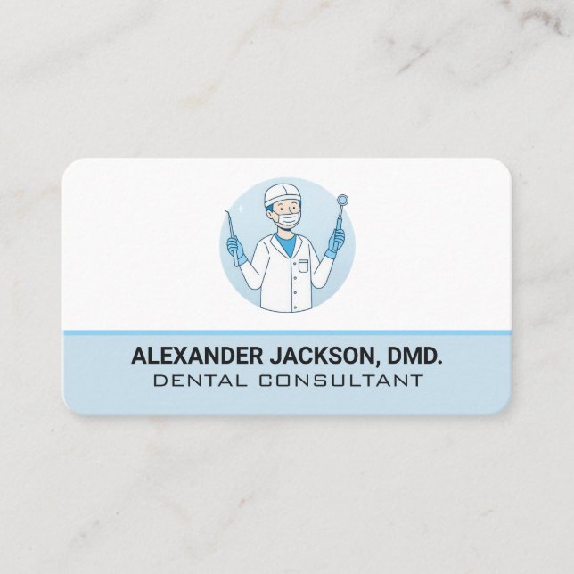 Carte De Visite Dentist Holding Tools (Devant)