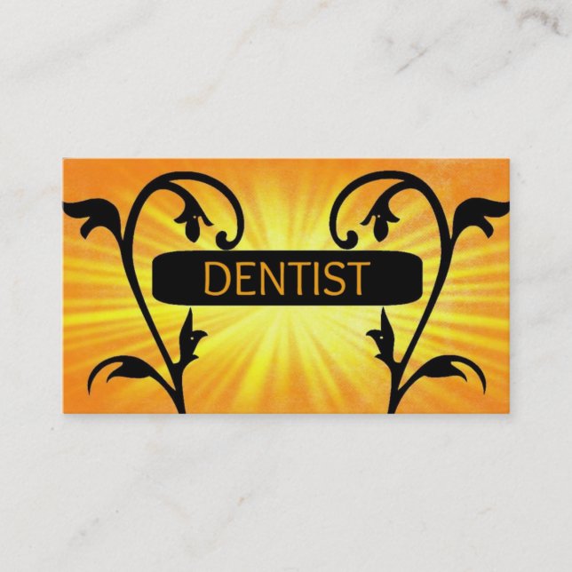 Carte de visite Dentist Sun Damask (Devant)