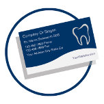 Carte de visite dentiste<br><div class="desc">Carte de visite dentiste avec l'image d'un symbole de dent et la disposition du texte vous pouvez customiser dans ce style intelligent à deux côtés conçu pour un dentiste,  un cabinet dentaire ou un assistant dentaire. Laissez-vous distribuer vos cartes de visite dans le style.</div>