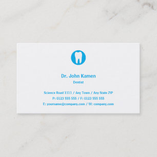 Carte De Visite Dentiste Bleu