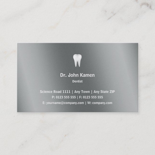Carte De Visite Dentiste | Classic Graphic Metallic (Devant)