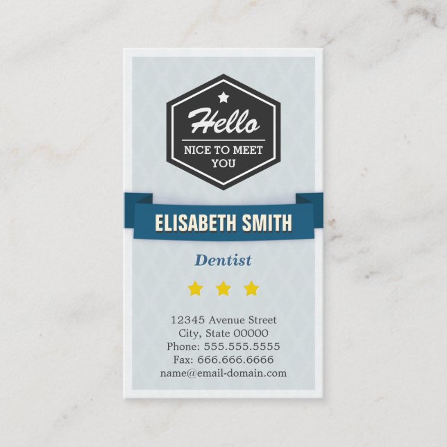 Carte De Visite Dentiste - Créative Retro stylish (Devant)