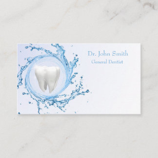 Carte De Visite Dentiste Dental Dental Dental Water Professionnel