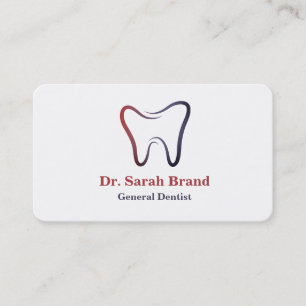 Carte De Visite Dentiste Élégant Dent Soins Dentaires
