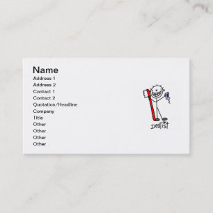 Carte De Visite Dentiste en bonhomme allumette basique