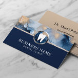 Carte De Visite Dentiste Moderne Marine Bleu & Gold Dental Office<br><div class="desc">Dentiste Moderne Marine Blue Dental Office Cartes de visite.</div>