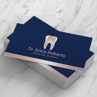 Dentiste moderne Rose Gold Frontière Marine Bleu D