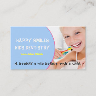 Carte De Visite Dentiste pour enfants Dentisterie dentaire Médecin