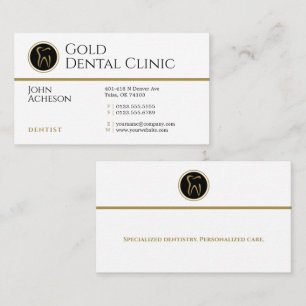 Carte De Visite Dentiste professionnel   Gold Dental Clinic