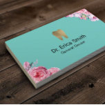 Carte De Visite Dentiste Vintage Floral Gold Soins dentaires Turqu<br><div class="desc">Dentiste Vintage Floral Gold Tooth Turquoises Cartes de visite dentaires.</div>