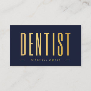 Carte De Visite Dentistère dentisterie Logo de dents Marine bleu e