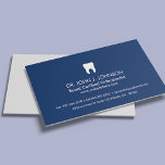 Carte De Visite Dentistère Professional Solid Navy<br><div class="desc">Cartes de visite élégants et simples,  adaptés à une personne qui travaille dans l'industrie dentaire. Tous les éléments sont réglables,  y compris la couleur arrière - plan de la Marine.</div>