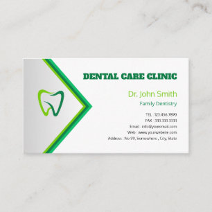 Carte De Visite Dentisterie Professionnelle Moderne
