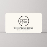 Dentistes modernes Dents Logo noir sur ivoire