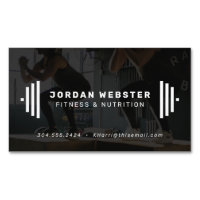 carte de visite d'entraînement avec photo