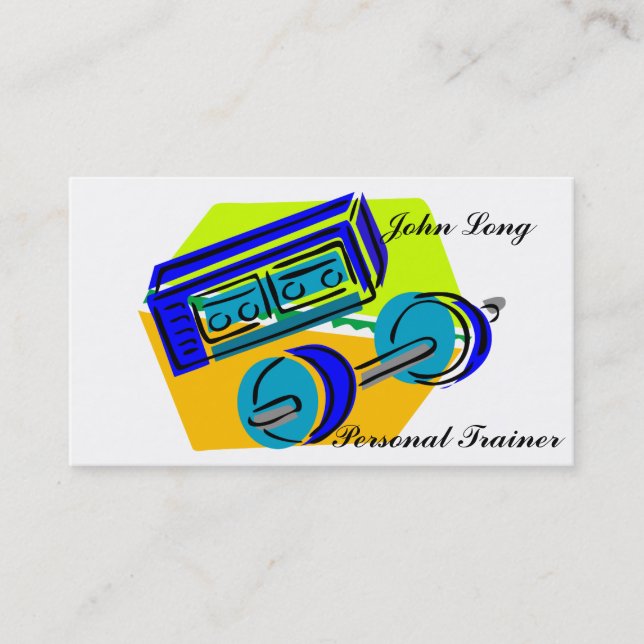 Carte de visite d'entraînement de gym (Devant)