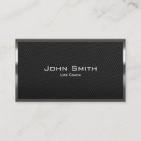 Carte de visite d'entraîneur Black Carbon Fibre Li