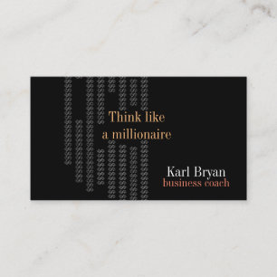 Carte de visite d'entraîneur d'affaires